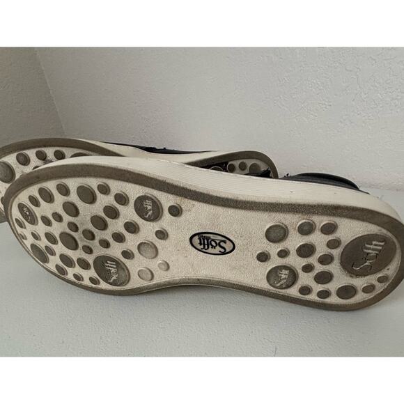 Sofft Black Leather Ankle Boot Somer Chelsea Sneakers Size 11 - Picture 6 of 10